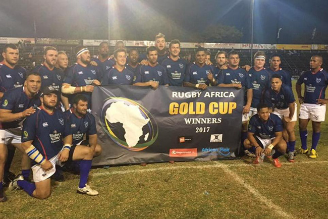 纳米比亚橄榄球队赢得2017年首届非洲金杯赛